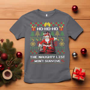 Nakatomi Plaza Christmas T Shirt Funny Santa Gun Cosplay Xmas TS14 Charcoal Print Your Wear