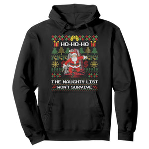Nakatomi Plaza Christmas Hoodie Funny Santa Gun Cosplay Xmas - Print Your Wear