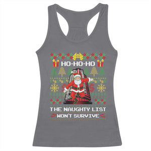 Nakatomi Plaza Christmas Racerback Tank Top Funny Santa Gun Cosplay Xmas TS14 Charcoal Print Your Wear