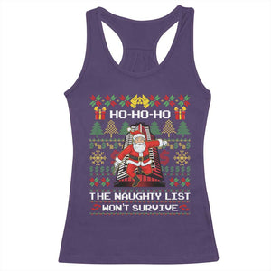 Nakatomi Plaza Christmas Racerback Tank Top Funny Santa Gun Cosplay Xmas TS14 Purple Print Your Wear