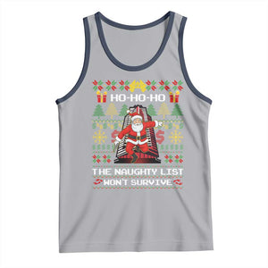 Nakatomi Plaza Christmas Tank Top Funny Santa Gun Cosplay Xmas TS14 Athletic Heather Navy Print Your Wear
