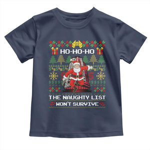 Nakatomi Plaza Christmas Toddler T Shirt Funny Santa Gun Cosplay Xmas TS14 Navy Print Your Wear
