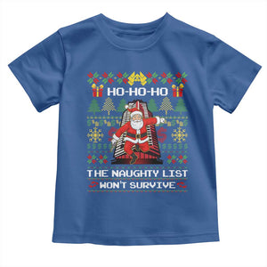 Nakatomi Plaza Christmas Toddler T Shirt Funny Santa Gun Cosplay Xmas TS14 Royal Blue Print Your Wear