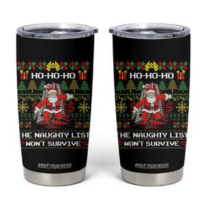 Nakatomi Plaza Christmas Tumbler Cup Funny Santa Gun Cosplay Xmas TS14 Black Print Your Wear