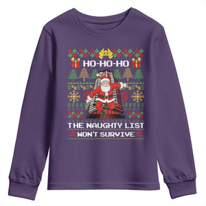 Nakatomi Plaza Christmas Youth Sweatshirt Funny Santa Gun Cosplay Xmas TS14 Purple Print Your Wear