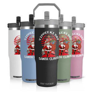 Nakatomi Plaza Christmas Flip Straw Tumbler Yippee Ki Yay Santa Claus TS14 Print Your Wear