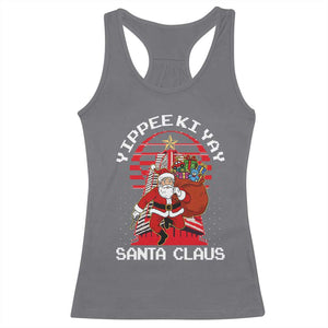 Nakatomi Plaza Christmas Racerback Tank Top Yippee Ki Yay Santa Claus TS14 Charcoal Print Your Wear