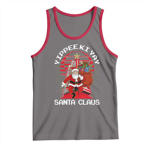Nakatomi Plaza Christmas Tank Top Yippee Ki Yay Santa Claus TS14 Deep Heather Red Print Your Wear