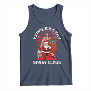 Nakatomi Plaza Christmas Tank Top Yippee Ki Yay Santa Claus TS14 Navy Print Your Wear