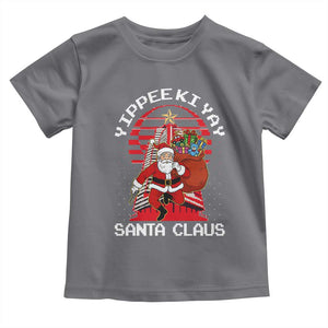 Nakatomi Plaza Christmas Toddler T Shirt Yippee Ki Yay Santa Claus TS14 Charcoal Print Your Wear