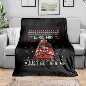 Nakatomi Plaza Christmas Throw Blanket Just Got Real TS14 Print Your Wear
