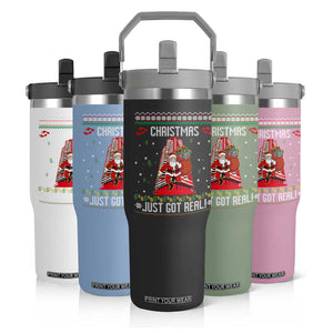 Nakatomi Plaza Christmas Flip Straw Tumbler Just Got Real TS14 Print Your Wear