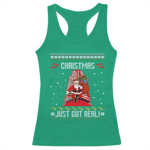 Nakatomi Plaza Christmas Racerback Tank Top Just Got Real TS14 Irish Green Print Your Wear