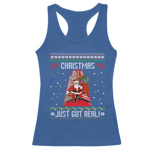 Nakatomi Plaza Christmas Racerback Tank Top Just Got Real TS14 Royal Blue Print Your Wear