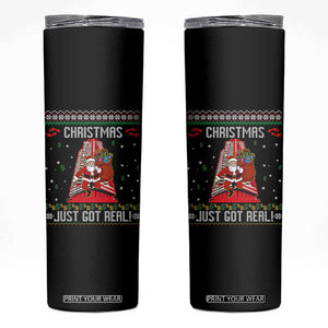 Nakatomi Plaza Christmas Skinny Tumbler Just Got Real TS14 Black Print Your Wear
