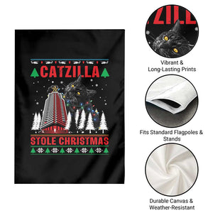 Nakatomi Plaza Christmas Garden Flag Funny Catzilla Monster Xmas TS14 Print Your Wear