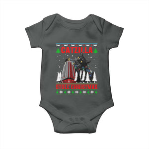 Nakatomi Plaza Christmas Baby Onesie Funny Catzilla Monster Xmas TS14 Dark Heather Print Your Wear