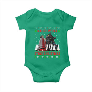Nakatomi Plaza Christmas Baby Onesie Funny Naughty Santa Cat Humor TS14 Irish Green Print Your Wear