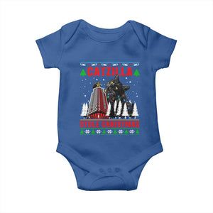 Nakatomi Plaza Christmas Baby Onesie Funny Catzilla Monster Xmas TS14 Royal Blue Print Your Wear