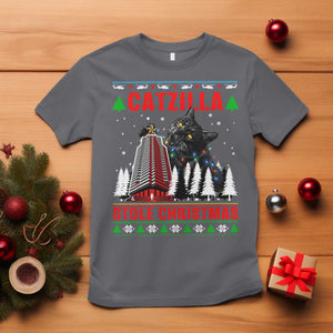 Nakatomi Plaza Christmas T Shirt Funny Catzilla Monster Xmas TS14 Charcoal Print Your Wear