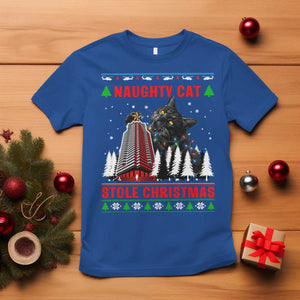 Nakatomi Plaza Christmas T Shirt Funny Naughty Santa Cat Humor TS14 Royal Blue Print Your Wear