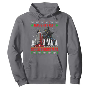 Nakatomi Plaza Christmas Hoodie Funny Naughty Santa Cat Humor TS14 Charcoal Print Your Wear