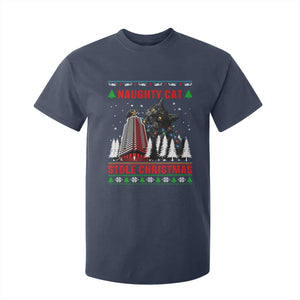 Nakatomi Plaza Christmas T Shirt For Kid Funny Naughty Santa Cat Humor TS14 Navy Print Your Wear