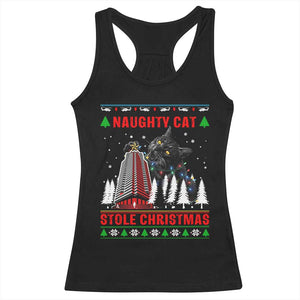 Nakatomi Plaza Christmas Racerback Tank Top Funny Naughty Santa Cat Humor TS14 Black Print Your Wear