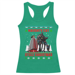 Nakatomi Plaza Christmas Racerback Tank Top Funny Naughty Santa Cat Humor TS14 Irish Green Print Your Wear