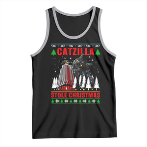 Nakatomi Plaza Christmas Tank Top Funny Catzilla Monster Xmas TS14 Black Athletic Heather Print Your Wear
