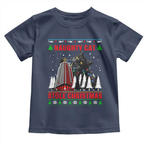 Nakatomi Plaza Christmas Toddler T Shirt Funny Naughty Santa Cat Humor TS14 Navy Print Your Wear