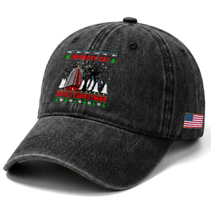 Nakatomi Plaza Christmas Washed Cotton Baseball Cap Funny Naughty Santa Cat Humor TS14 Print Your Wear