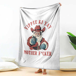 Yippee Ki Yay Mother Fcker Throw Blanket Funny Santa Gun Christmas TS14 Print Your Wear