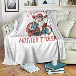 Yippee Ki Yay Mother Fcker Throw Blanket Funny Santa Gun Christmas TS14 Print Your Wear