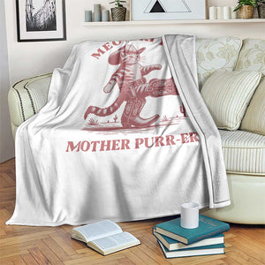 Funny Cowboy Cat Throw Blanket Western Rodeo Meow Ki Yay Mother Purrer TS14 Print Your Wear