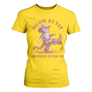 Funny Cowboy Cat T Shirt For Women Western Rodeo Meow Ki Yay Mother Purrer TS14 Daisy Print Your Wear