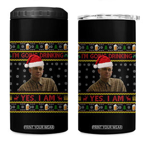 Ed Gein Christmas 4 in 1 Can Cooler Tumbler I Am Going Drinking Yes I Am Christmas TS14 One Size: 16 oz Black Print Your Wear