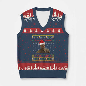 Ed Gein Xmas V-Neck Knit Sweater Vest I Am Going Drinking Yes I Am Xmas TS14 Navy Red Print Your Wear