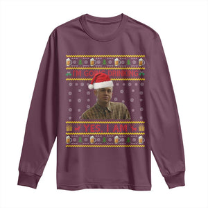 Ed Gein Christmas Long Sleeve Shirt I Am Going Drinking Yes I Am Christmas TS14 Maroon Print Your Wear