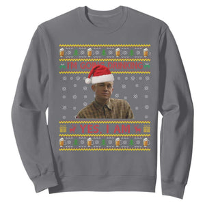Ed Gein Christmas Sweatshirt I Am Going Drinking Yes I Am Christmas TS14 Charcoal Print Your Wear