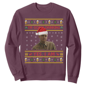 Ed Gein Christmas Sweatshirt I Am Going Drinking Yes I Am Christmas TS14 Maroon Print Your Wear