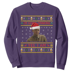 Ed Gein Christmas Sweatshirt I Am Going Drinking Yes I Am Christmas TS14 Purple Print Your Wear