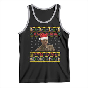Ed Gein Christmas Tank Top I Am Going Drinking Yes I Am Christmas TS14 Black Athletic Heather Print Your Wear