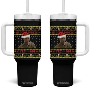Ed Gein Christmas Tumbler With Handle I Am Going Drinking Yes I Am Christmas TS14 One Size: 40 oz Black Print Your Wear