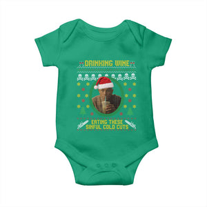 Ed Gein Christmas Baby Onesie Drinking Wine Eating These Sinful Cold Cuts TS14 Irish Green Print Your Wear