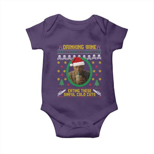 Ed Gein Christmas Baby Onesie Drinking Wine Eating These Sinful Cold Cuts TS14 Purple Print Your Wear