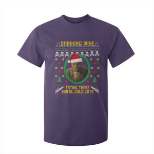 Ed Gein Christmas T Shirt For Kid Drinking Wine Eating These Sinful Cold Cuts TS14 Purple Print Your Wear