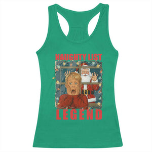 Santa Christmas Movie Funny Racerback Tank Top Naughty List Legend TS14 Irish Green Print Your Wear