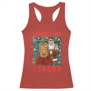 Santa Christmas Movie Funny Racerback Tank Top Naughty List Legend TS14 Red Print Your Wear