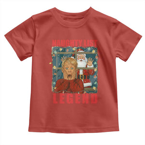 Santa Christmas Movie Funny Toddler T Shirt Naughty List Legend TS14 Red Print Your Wear